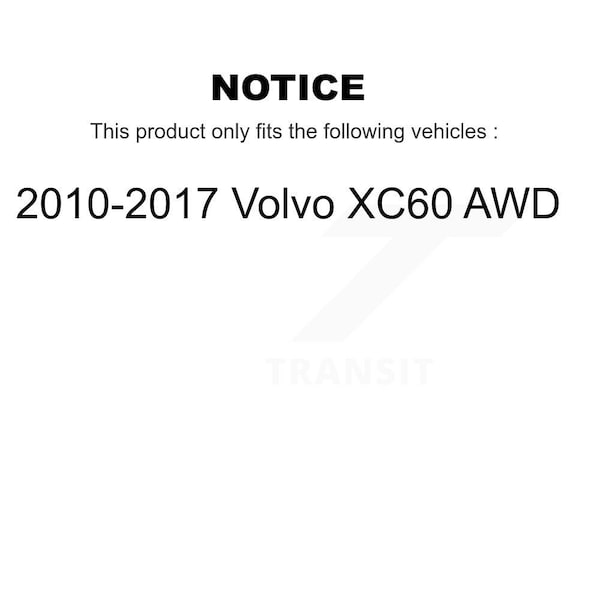 Rear Wheel Bearing And Hub Assembly Pair For 2010-2017 Volvo XC60 AWD